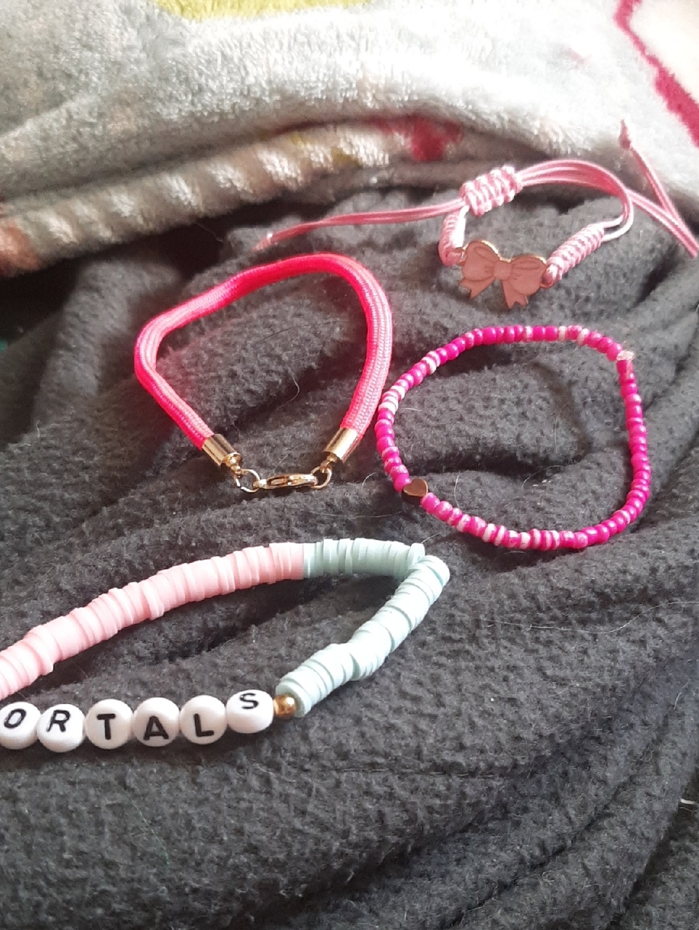 Kids Pink Beaded Bracelet Set - Unbranded